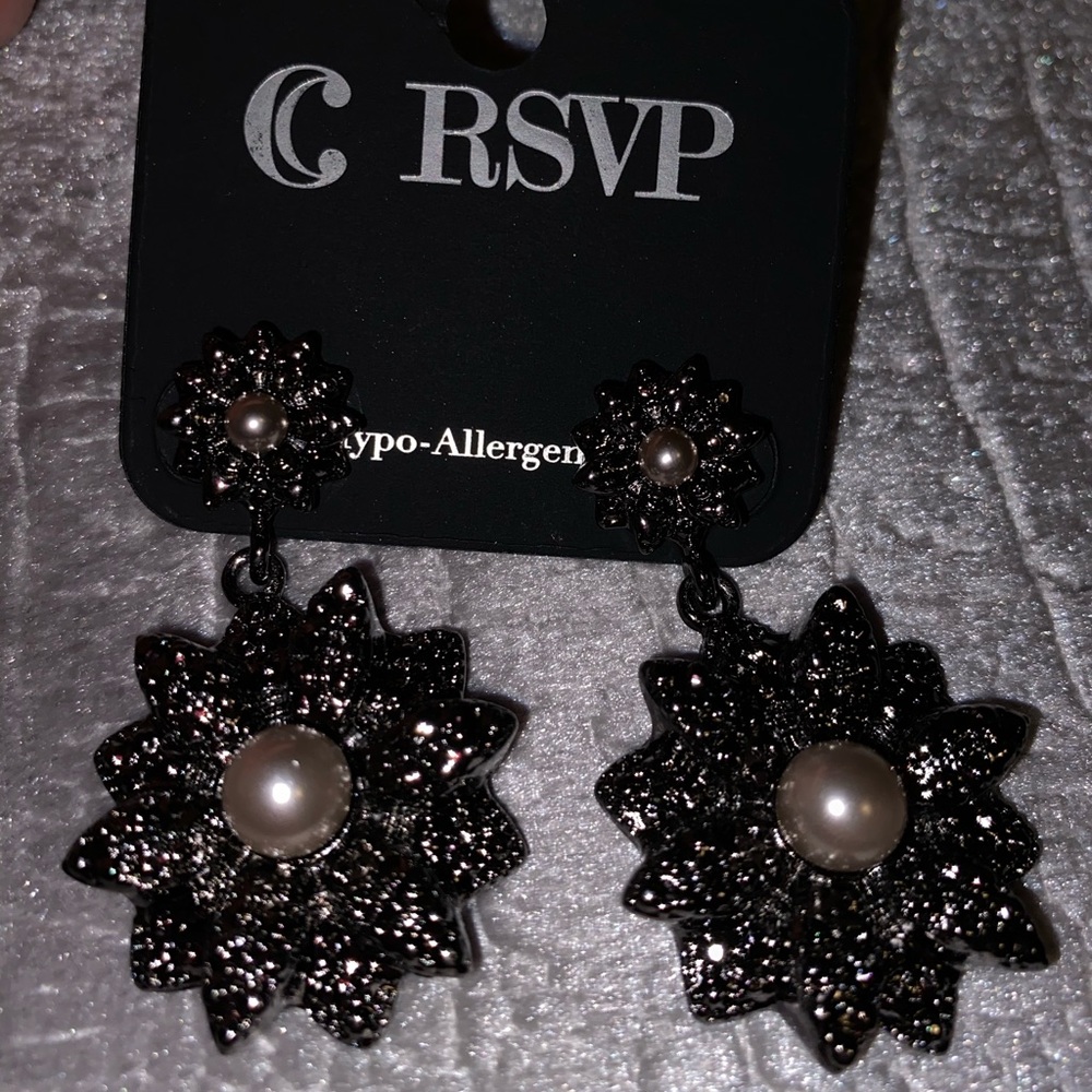 Charming Charlie Gunmetal Hypoallergenic Earrings